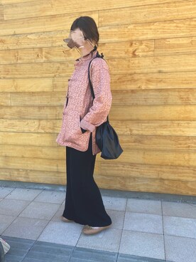 「Simplicite（サンプリシテ）のアイテム（その他アウター）」を使った、i k k y u 𓅿さん（レディース・157cm）の秋コーディネート