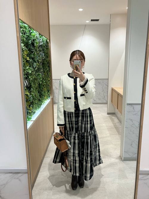 Apuweiser-riche 配色ツイードショートジャケット 1710479943_500.jpg