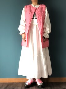 Ameri（アメリ）の「LIFE BALLERINA PUFF LONG TEE（Tシャツ