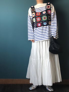 「WC（ダブル シー）のアイテム（ベスト）」を使った、AYUMIさん（レディース・157cm）の冬コーディネート