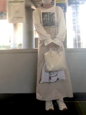 「サロペットスカート」｜「アイテム（その他）」を使った、AYUMIさん（レディース・157cm）の秋コーディネート