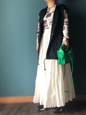 「chuclla（チュクラ）のアイテム（ショルダーバッグ）」を使った、AYUMIさん（レディース・157cm）の春コーディネート