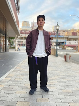 「schott（ショット）のアイテム（ブルゾン）」を使った、kawakamiさん（メンズ・171cm）の秋コーディネート