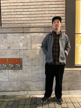 「ワーク」｜「アイテム（ブルゾン）」を使った、kawakamiさん（メンズ・171cm）の秋コーディネート