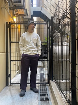 「schott（ショット）の【直営限定】Schott/ショット/MILITARY SLACKS/ミリタリースラックス（その他パンツ）」を使った、kawakamiさん（メンズ・171cm）の冬コーディネート