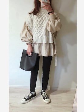 「ct70」｜「アイテム（腕時計）」を使った、ミズタマ⭐︎さん（レディース・157cm）の冬コーディネート