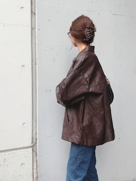 「アイテム（ブルゾン）」を使った、ミズタマ⭐︎さん（レディース・157cm）の秋コーディネート