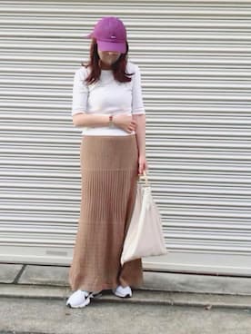 「キャップ女子」｜ミズタマ⭐︎さん（レディース・157cm）の秋コーディネート