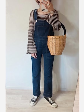 「Ifuru（イフル）のアイテム」を使った、ミズタマ⭐︎さん（レディース・157cm）の春コーディネート
