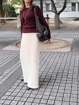 「GOLDY（ゴールディ）のアイテム（ネックレス）」を使った、ミズタマ⭐︎さん（レディース・157cm）の秋コーディネート