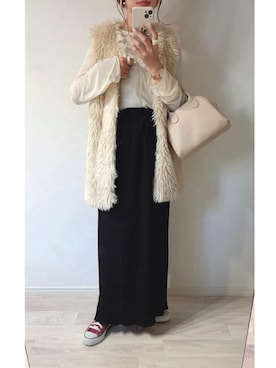 「アイテム（ボストンバッグ）」を使った、ミズタマ⭐︎さん（レディース・157cm）の夏コーディネート