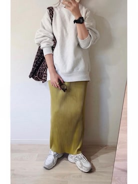 「GUコーデ」｜「アイテム（デジタル腕時計）」を使った、ミズタマ⭐︎さん（レディース・157cm）の秋コーディネート