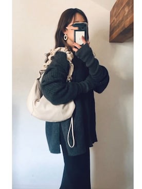 「SPINNS（スピンズ）のアイテム（アームカバー）」を使った、ミズタマ⭐︎さん（レディース・157cm）の冬コーディネート