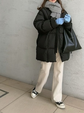「MM6 Maison Margiela（ｴﾑｴﾑｼｯｸｽ ﾒｿﾞﾝ ﾏﾙｼﾞｪﾗ）のアイテム」を使った、ミズタマ⭐︎さん（レディース・157cm）の冬コーディネート