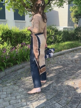 「Levi's（リーバイス）のアイテム（パンツ）」を使った、ミズタマ⭐︎さん（レディース・157cm）の春コーディネート