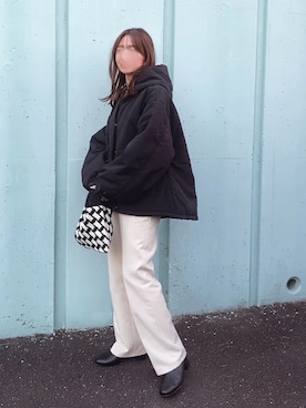 「アイテム（ブルゾン）」を使った、ミズタマ⭐︎さん（レディース・157cm）の秋コーディネート