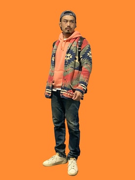 「POLO COUNTRY（ポロカントリー）のアイテム」を使った、KOJIさん（メンズ・174cm）の秋コーディネート