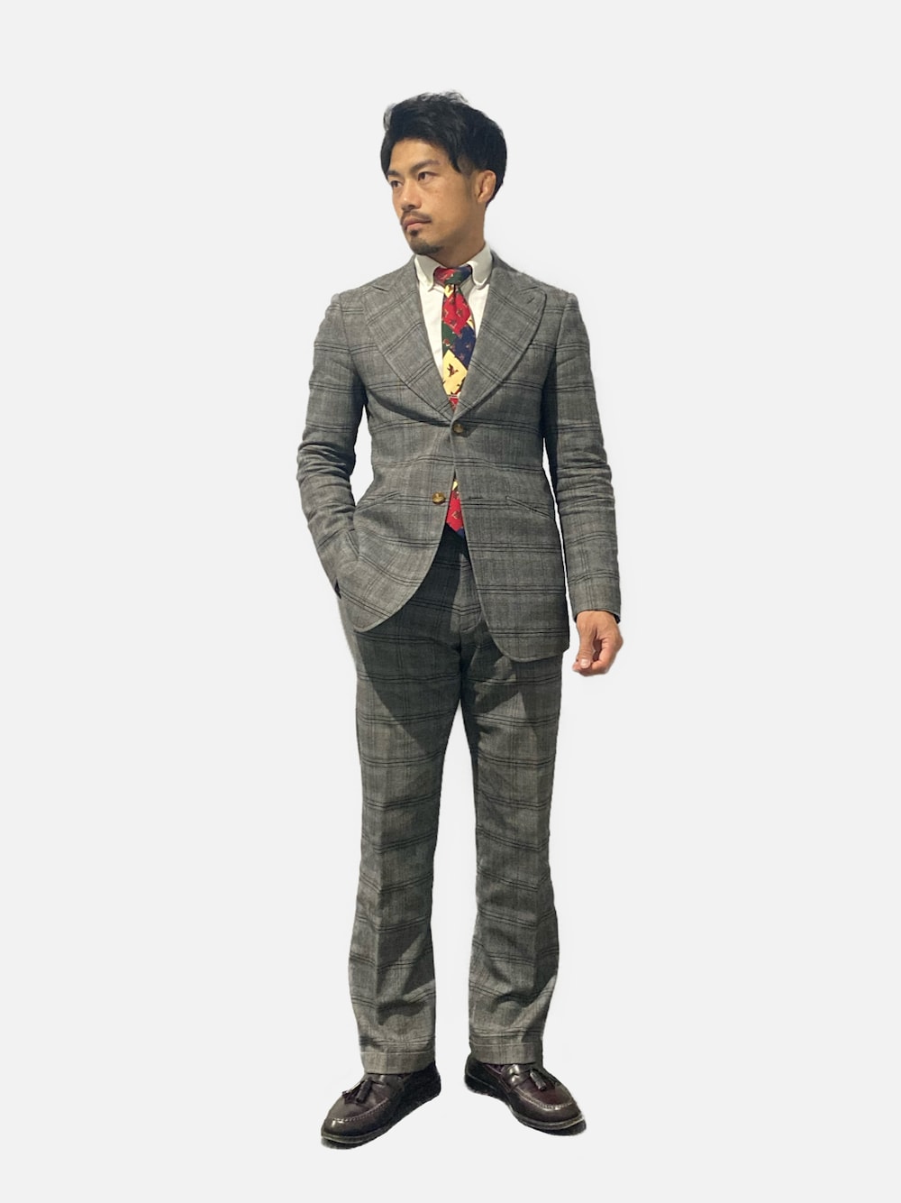 【Ytraaa】vivienne westwood MANグレー スーツ KOJI｜Vivienne Westwood MANのフォーマルスーツ/小物を使った