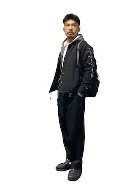 「アイテム（バックパック/リュック）」を使った、KOJIさん（メンズ・173cm）の秋コーディネート
