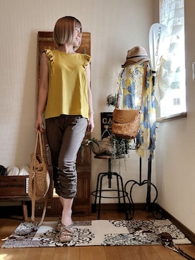 「アイテム（ウィッグ）」を使った、𝓮𝓽𝓼𝓾*さん（レディース・157cm）の夏コーディネート