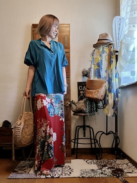 「crocs（クロックス）のアイテム」を使った、𝓮𝓽𝓼𝓾*さん（レディース・157cm）の夏コーディネート