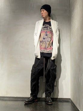 「KMRii（ケムリ）のアイテム（トップス）」を使った、Yu-m@‼︎さん（メンズ・181cm）の秋コーディネート