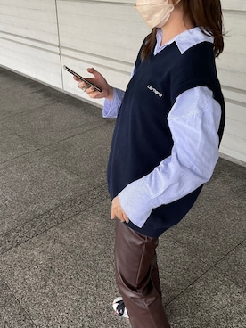 Carhartt(カーハート)のベストを使った人気ファッション