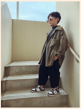「DC SHOES（ディーシーシューズ）のアイテム」を使った、聖さん（キッズ・125cm）の秋コーディネート