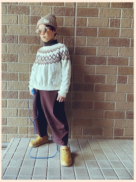 聖さん（キッズ・120cm）の冬コーディネート