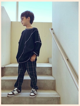 「DC SHOES（ディーシーシューズ）のアイテム」を使った、聖さん（キッズ・125cm）の秋コーディネート