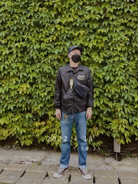「PROVIDERのアイテム」を使った、Yu Shuo Changさん（メンズ・180cm）の春コーディネート