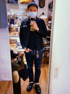 「PROVIDERのアイテム」を使った、Yu Shuo Changさん（メンズ・180cm）の秋コーディネート