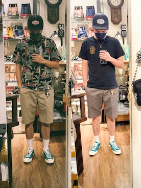 「METALIZE（メタライズ）のアイテム」を使った、Yu Shuo Changさん（メンズ・180cm）の夏コーディネート