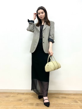 「Rouge vif（ルージュヴィフ）のアイテム（ジャケット/アウター）」を使った、Shihoさん（レディース・168cm）の秋コーディネート