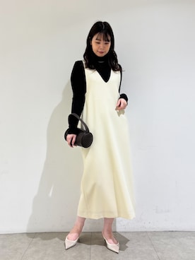 「qualite（カリテ）のアイテム（ワンピース）」を使った、Shihoさん（レディース・168cm）の秋コーディネート