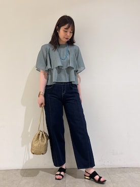 「アイテム（バッグ）」を使った、Shihoさん（レディース・168cm）の夏コーディネート