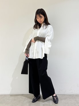 「アイテム（ドレスシューズ）」を使った、Shihoさん（レディース・168cm）の秋コーディネート