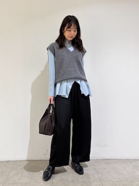 「アイテム（ドレスシューズ）」を使った、Shihoさん（レディース・168cm）の秋コーディネート