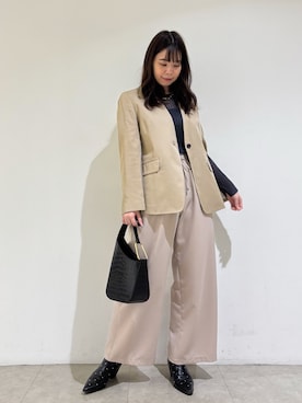 「qualite（カリテ）のアイテム（ジャケット/アウター）」を使った、Shihoさん（レディース・168cm）の秋コーディネート