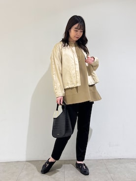 「qualite（カリテ）のアイテム（ジャケット/アウター）」を使った、Shihoさん（レディース・168cm）の秋コーディネート