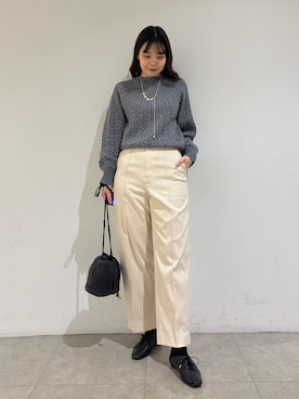 「アイテム（ドレスシューズ）」を使った、Shihoさん（レディース・168cm）の冬コーディネート