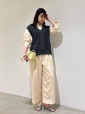 「qualite（カリテ）のアイテム（パンツ）」を使った、Shihoさん（レディース・168cm）の春コーディネート