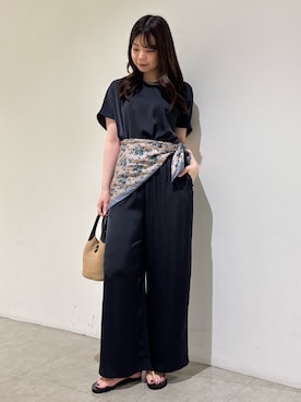 「qualite（カリテ）のアイテム（シャツ/ブラウス）」を使った、Shihoさん（レディース・168cm）の夏コーディネート