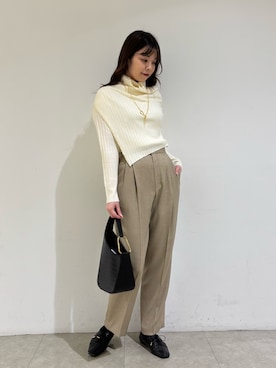 「アイテム（ドレスシューズ）」を使った、Shihoさん（レディース・168cm）の秋コーディネート