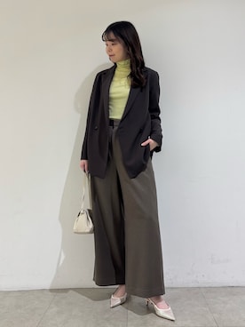 「アイテム（テーラードジャケット）」を使った、Shihoさん（レディース・168cm）の冬コーディネート