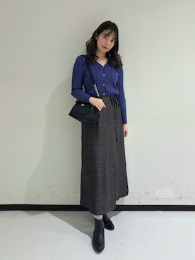 「スカートコーデ」｜Shihoさん（レディース・168cm）の冬コーディネート
