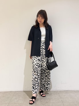 「アイテム（カーディガン/ボレロ）」を使った、Shihoさん（レディース・168cm）の夏コーディネート