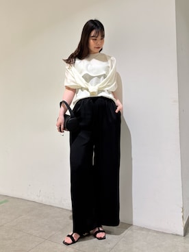 「qualite（カリテ）のアイテム（パンツ）」を使った、Shihoさん（レディース・168cm）の春コーディネート