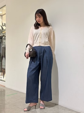 「qualite（カリテ）のアイテム（パンツ）」を使った、Shihoさん（レディース・168cm）の春コーディネート