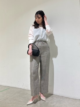 「qualite（カリテ）のアイテム（パンツ）」を使った、Shihoさん（レディース・168cm）の春コーディネート